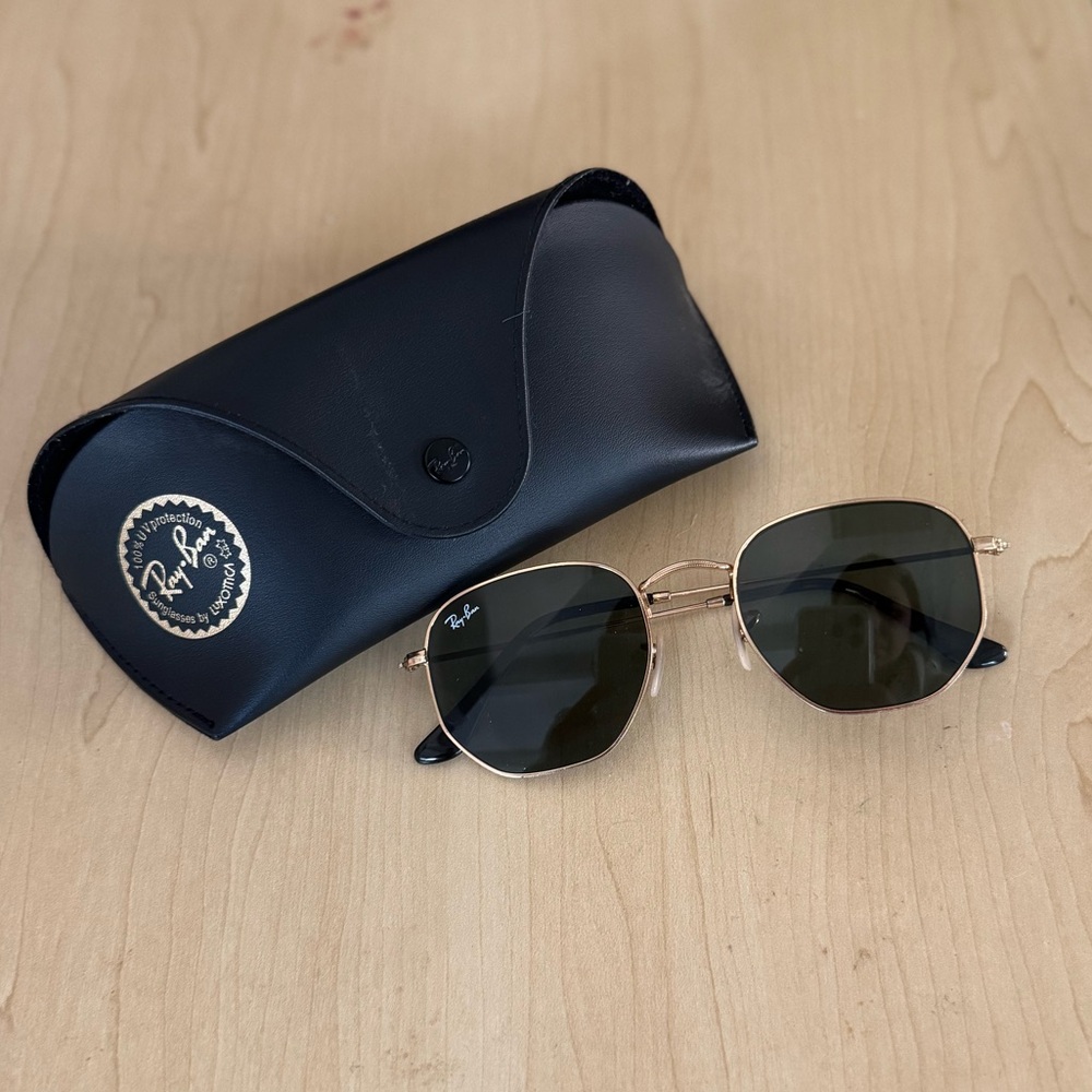 Ray-Ban Gold and Black Sunglasses